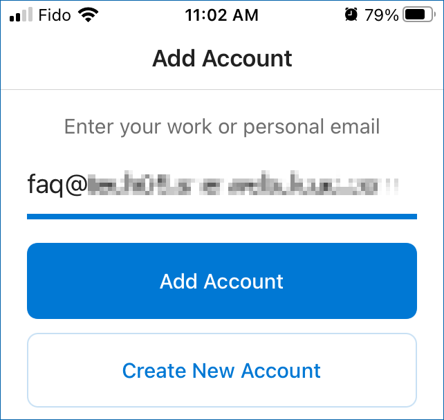 Navigating to the add account interface layout
