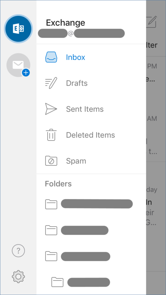 Outlook mobile settings customization list panel