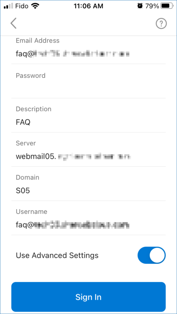 Advanced credential mapping fields setup screen